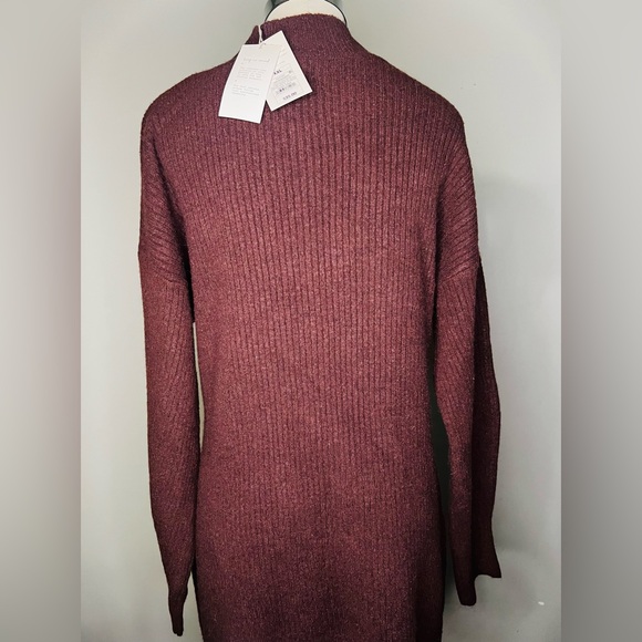 Women's Long Sleeve Sweater Dress - A New Day XXL dark brown - Picture 5 of 7